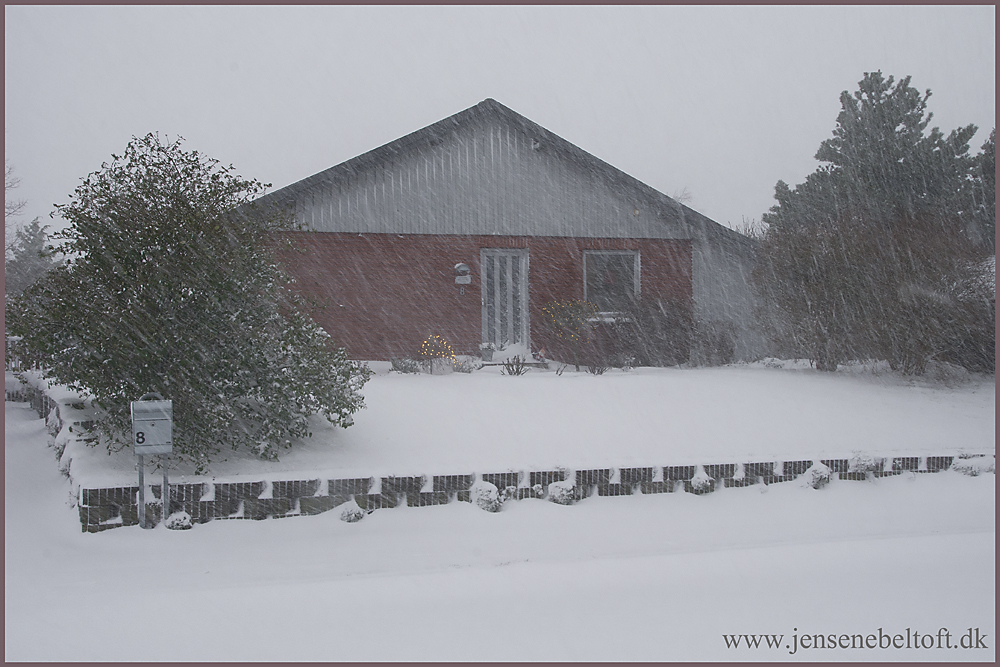 IMGP5603.jpg - UGE 49 : Så kom det første rigtige snevejr til Ebeltoft.