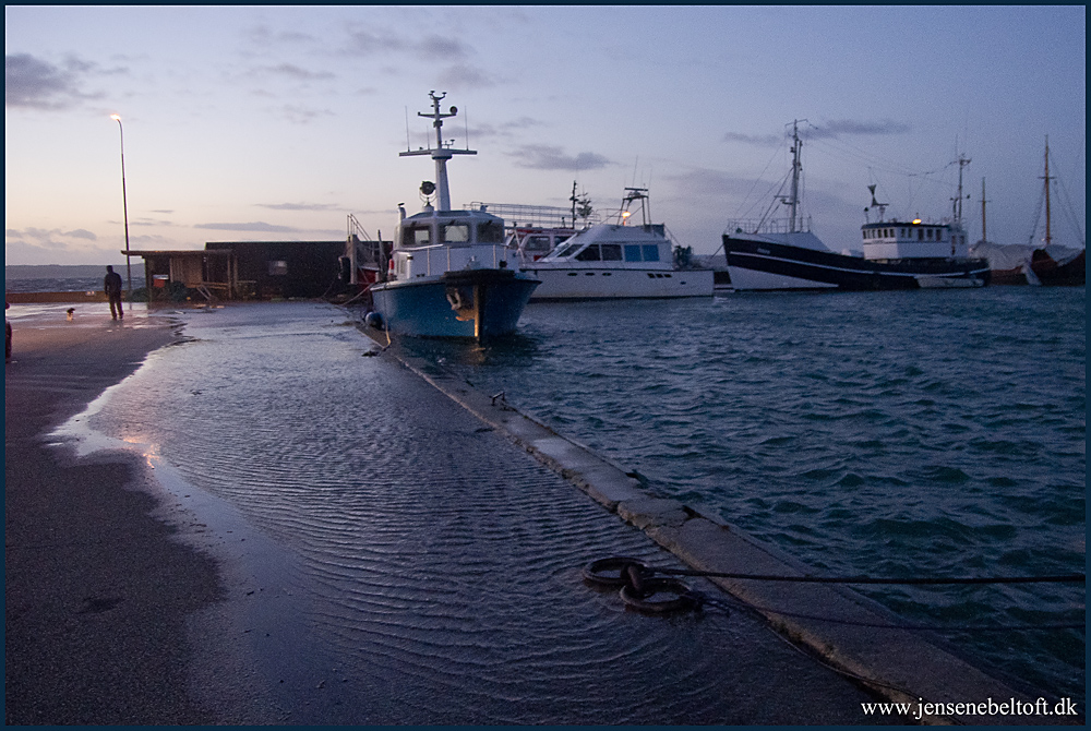 IMGP2010.jpg - UGE 49 : Højvande dagen efter orkanen Bodil, Ebeltoft Havn.